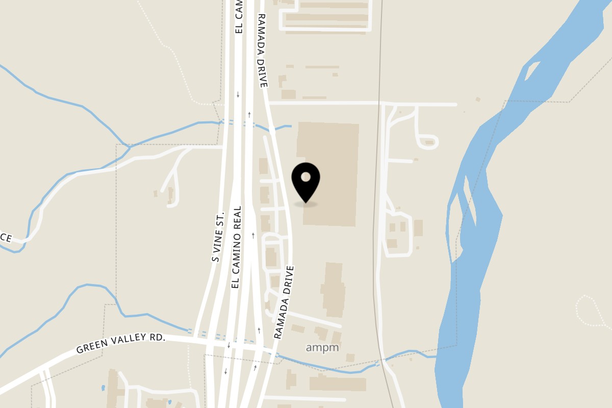 Map showing the location of Bel Sorriso on 1650 Ramada Dr Ste 140 in Paso Robles